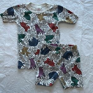 Hanna Andersson pjs shirts and tshirt coyote Aztec boys sz 6-7 Animal Print